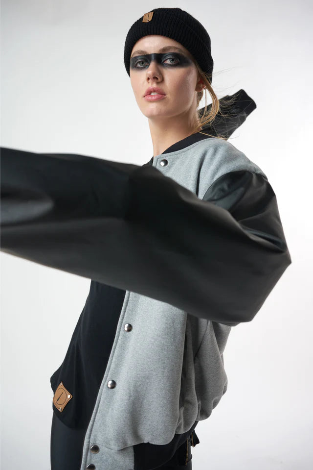 Chaqueta bomber gris