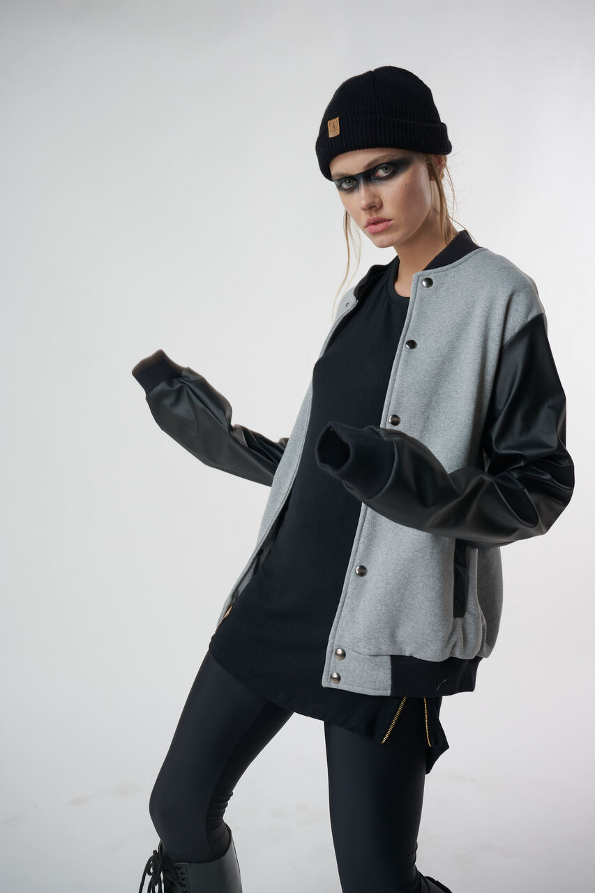 Chaqueta bomber gris